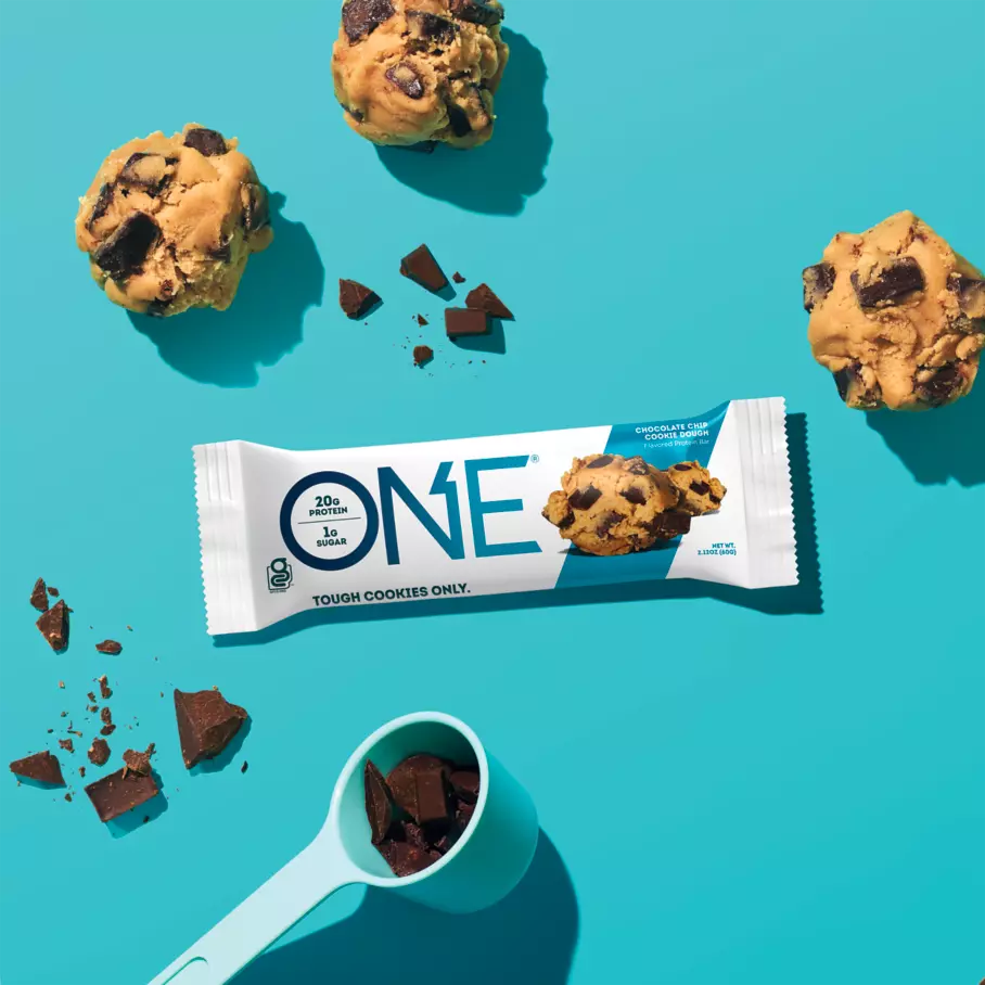ONE BARS Chocolate Chip Cookie Dough Flavored Protein Bar, 2.12 oz