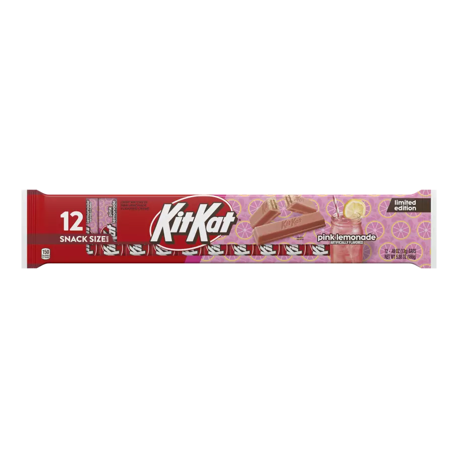 KIT KAT® Pink Lemonade Snack Size Candy Bars, 5.88 oz, 12 pack - Front of Package