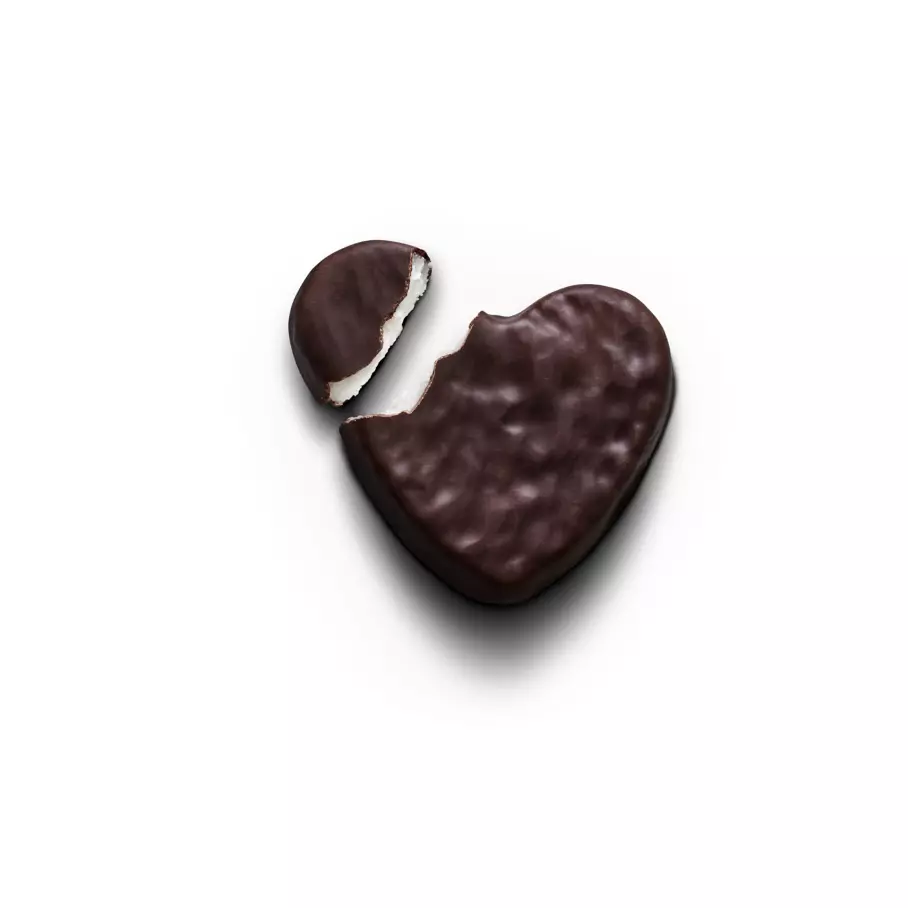 YORK Hearts Dark Chocolate Peppermint Patties, 9.6 oz bag - Out of Package