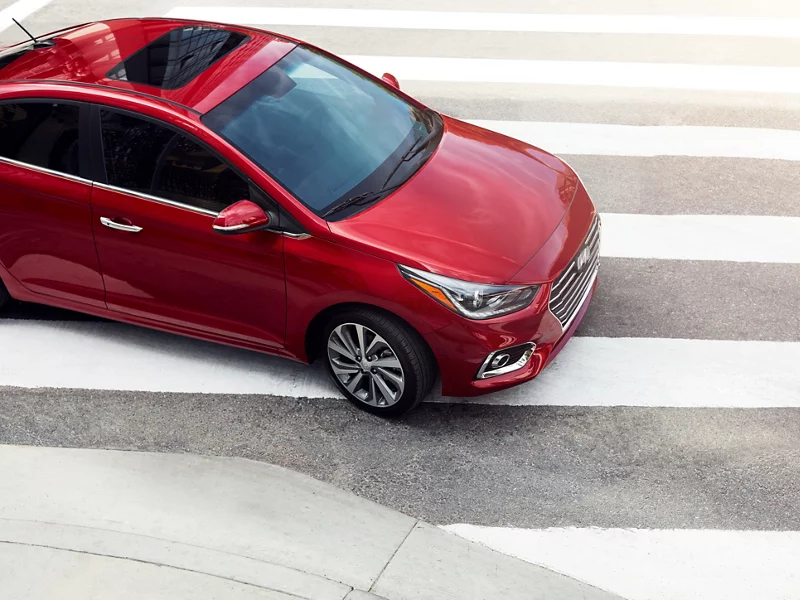 Hyundai Accent red exterior
