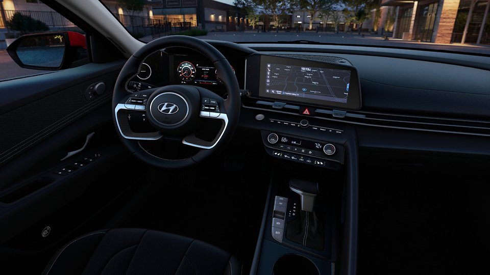 360 Interior Image of the 2022 ELANTRA Hybrid Limited in Black