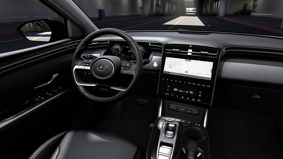 360 Interior Image of the 2022 TUCSON Limited in Black