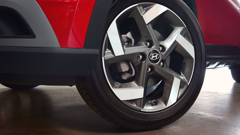 Close-up of an aluminum alloy wheel