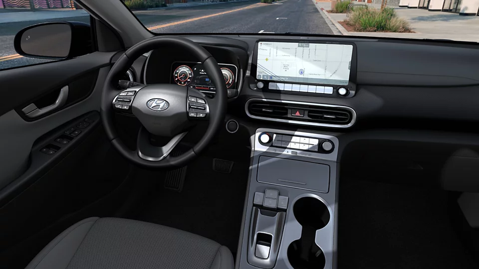 360 Interior Image of the 2023 KONA Electric Limited in Gray