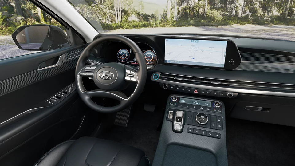 360 Interior Image of the 2023 PALISADE Limited in Black