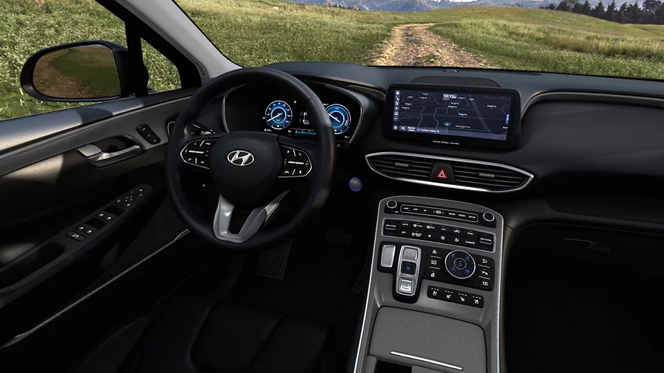 Imagen en 360° del interior del SANTA FE Plug-in Hybrid Limited 2023 en Negro