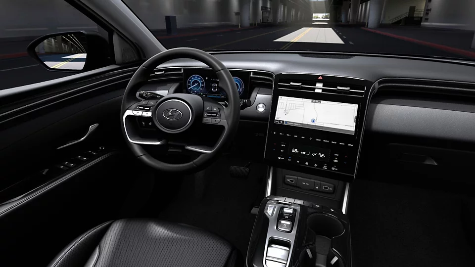Imagen en 360° del interior del TUCSON Hybrid SEL Convenience 2023 en Negro