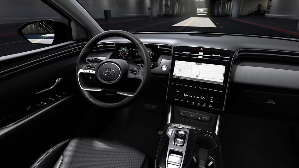 360 Interior Image of the 2023 TUCSON Limited in Black