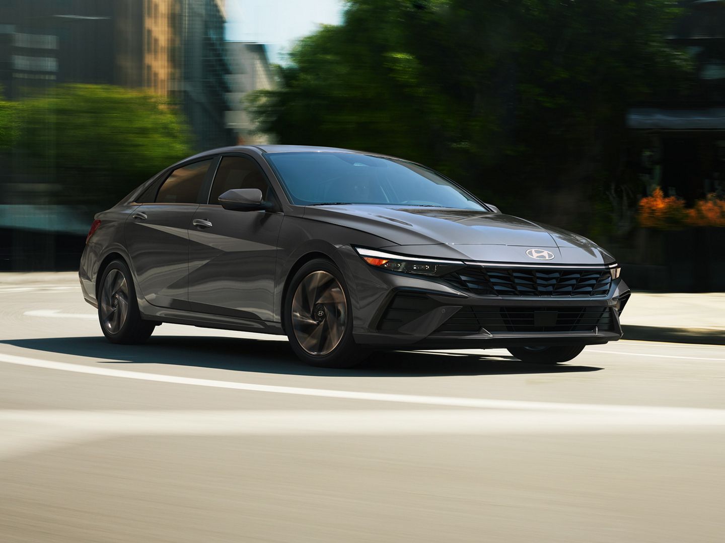 2024 Elantra Hybrid Sedan front 3/4 view