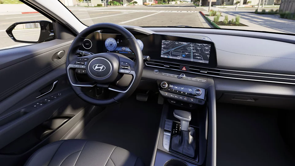 Imagen en 360° del interior del ELANTRA Limited 2024 en Negro