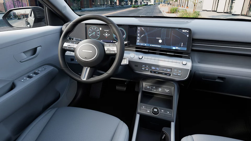360 Interior Image of the 2024 KONA Electric  SEL in Gray