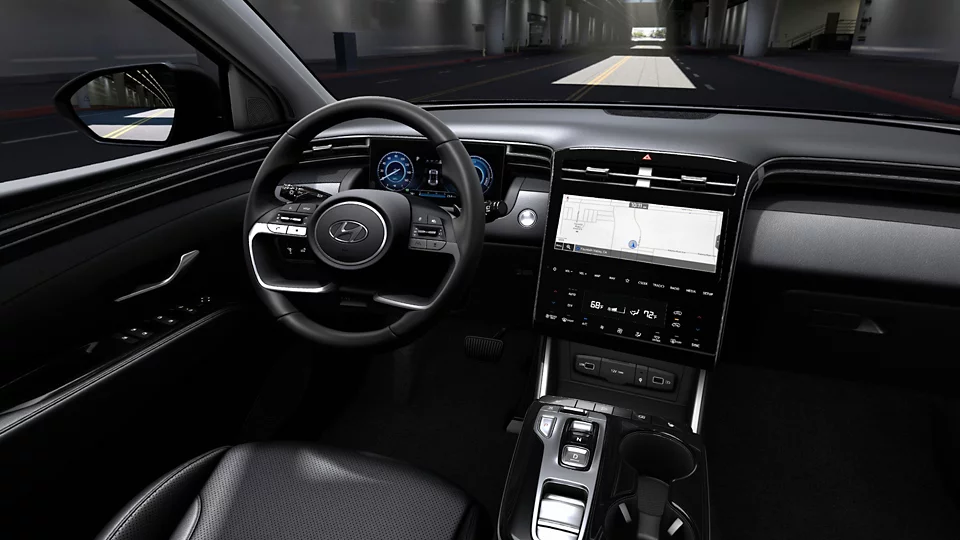 360 Interior Image of the 2024 TUCSON Hybrid SEL Convenience in Black