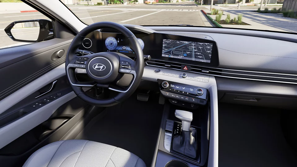 360 Interior Image of the 2025 ELANTRA  Limited in Light Gray