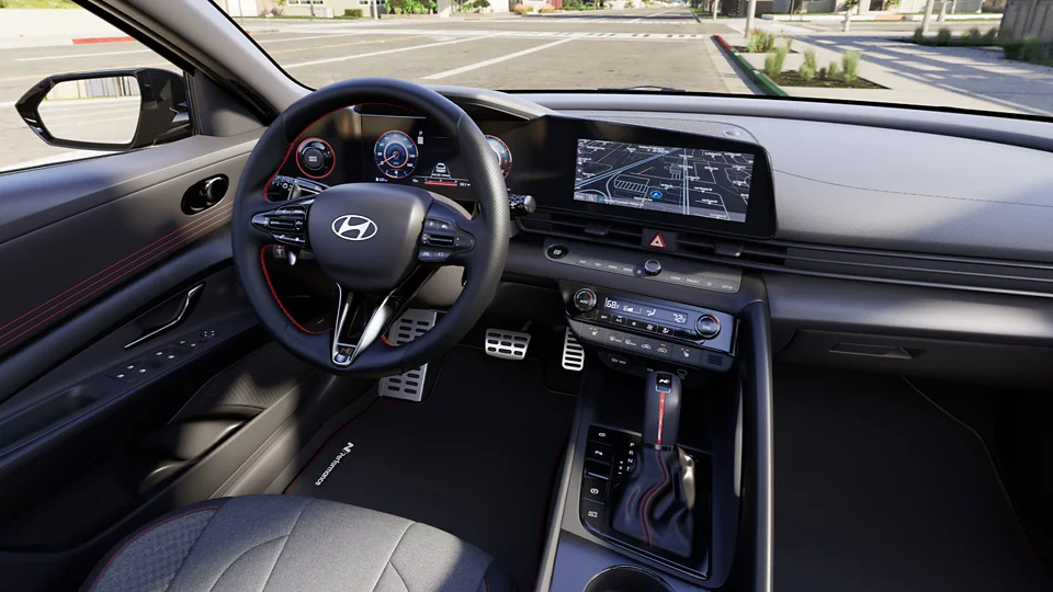 360 Interior Image of the 2025 ELANTRA N Line in Black