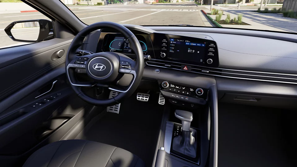 360 Interior Image of the 2025 ELANTRA SEL Sport in Black