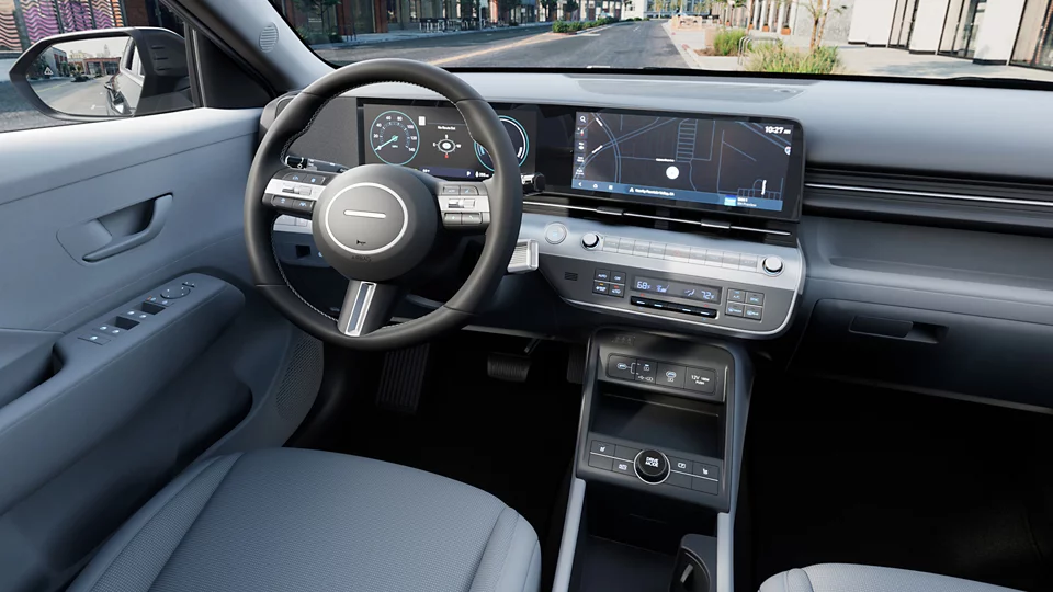 360 Interior Image of the 2025 KONA Electric  SEL in Gray