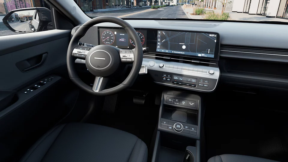 360 Interior Image of the 2025 KONA SEL Convenience in Black