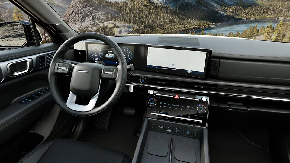 360 Interior Image of the 2025 SANTA FE Hybrid  Calligraphy in Black
