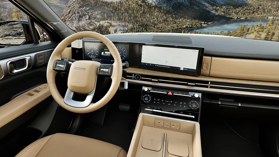 360 Interior Image of the 2025 SANTA FE Hybrid  Limited in Pecan Brown