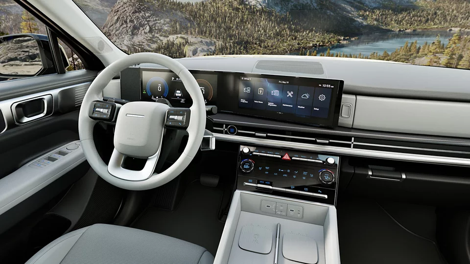 360 Interior Image of the 2025 SANTA FE Hybrid  SEL in Gray