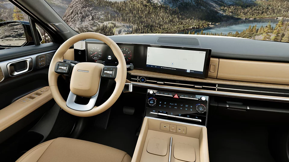 360 Interior Image of the 2025 SANTA FE  Limited in Pecan Brown Leather