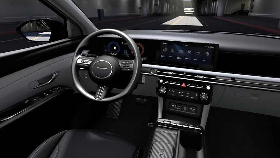 360 Interior Image of the 2025 TUCSON Hybrid  Blue in Gray