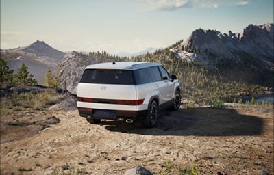 Official Hyundai image of a white 2026 Hyundai Santa Fe
