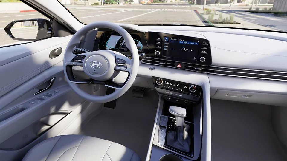360 Interior Image of the 2026 ELANTRA Hybrid  Blue in Gray