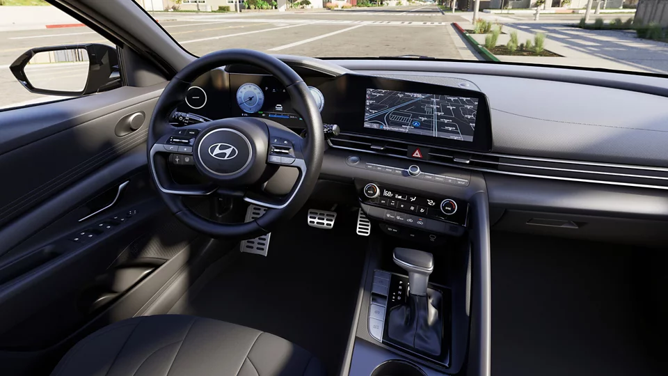 360 Interior Image of the 2026 Elantra Hybrid SEL Sport in Black