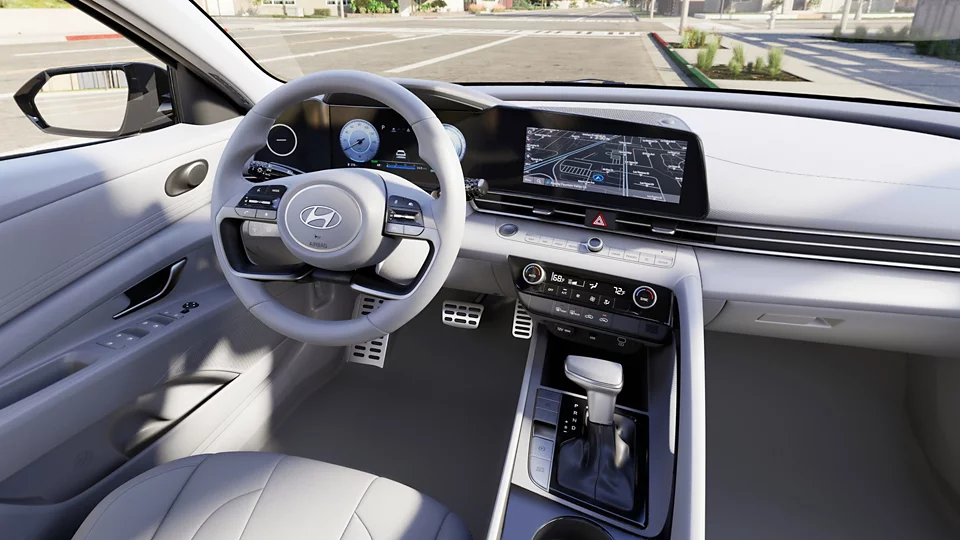 360 Interior Image of the 2026 ELANTRA Hybrid  SEL Sport in Gray