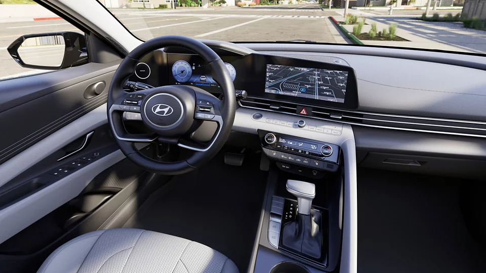 360 Interior Image of the 2026 ELANTRA  Limited in Light Gray