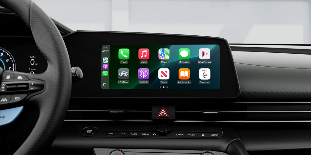 2026 Elantra N with Apple CarPlay and Android Auto.