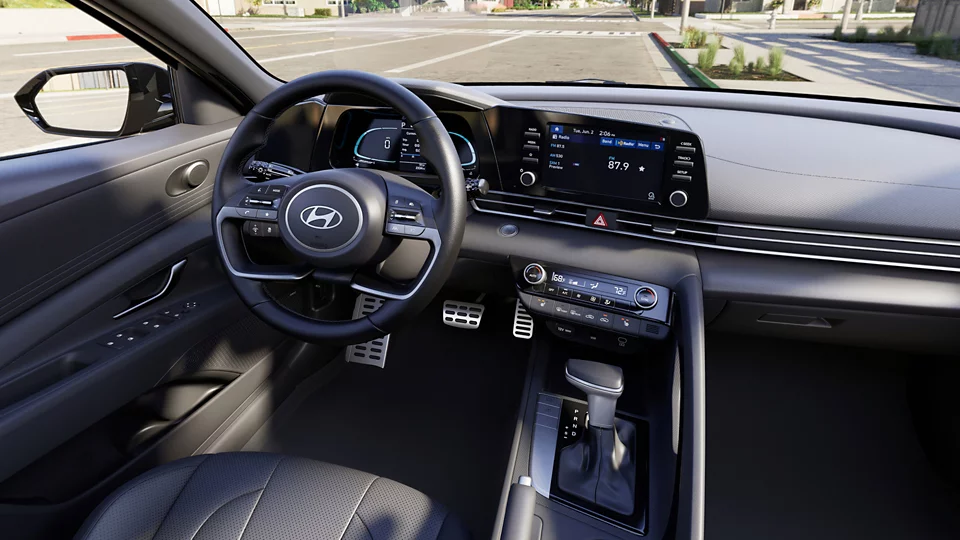 360 Interior Image of the 2026 ELANTRA SEL Sport Plus in Black