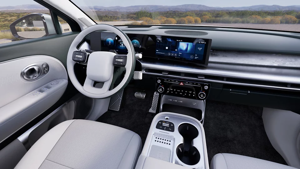 360 Interior Image of the 2026 IONIQ 9  Calligraphy Design in Dark Teal