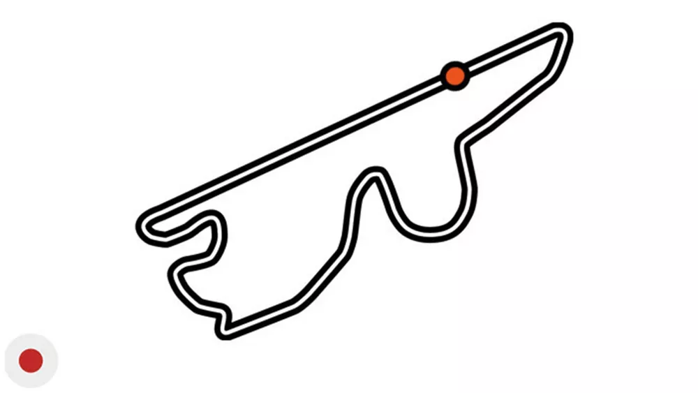 Map of the Fuji Speedway race track in Oyama, Japan