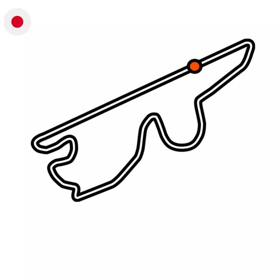 Map of the Fuji Speedway race track in Oyama, Japan