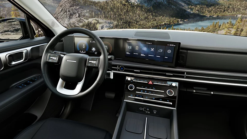 360 Interior Image of the 2026 SANTA FE SE in Black