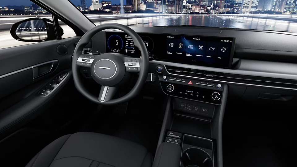 360 Interior Image of the 2026 SONATA Blue Hybrid in Black