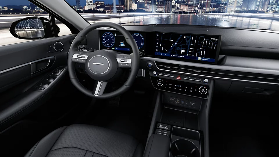 360 Interior Image of the 2026 SONATA Hybrid Limited Hybrid in Black