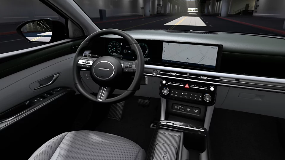 360 Interior Image of the 2026 TUCSON Hybrid  Limited in Gray with Green