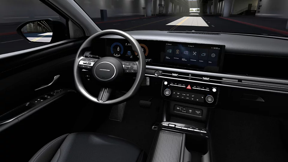 360 Interior Image of the 2026 TUCSON Hybrid SEL in Black