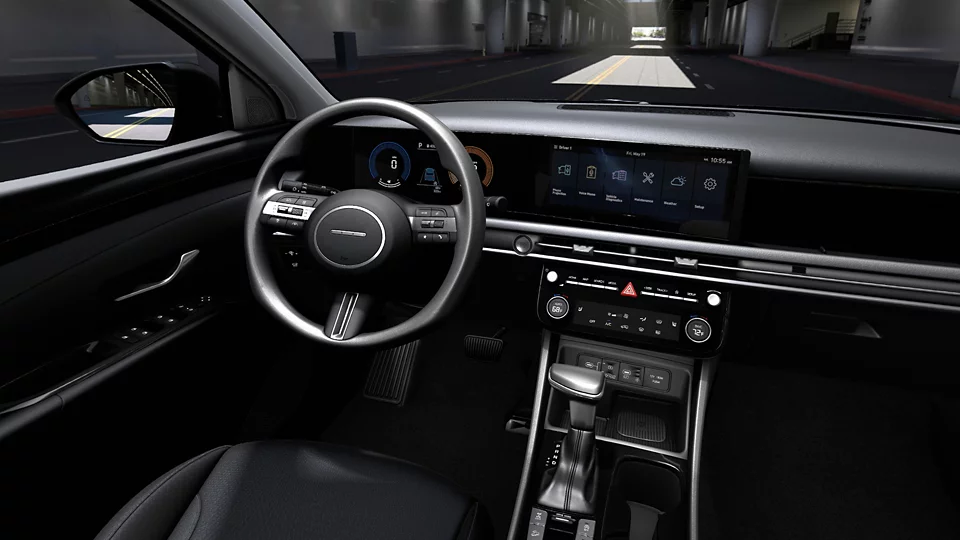 360 Interior Image of the 2026 TUCSON SEL in Black