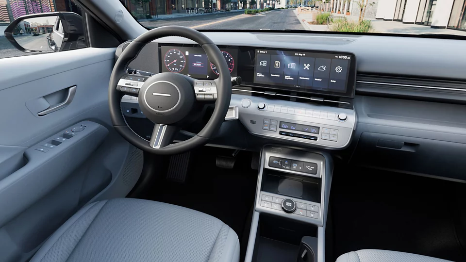 360 Interior Image of the 2027 KONA  Limited in Gray