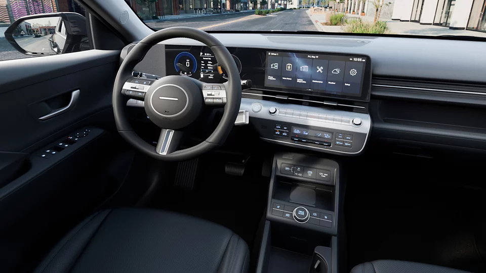 360 Interior Image of the 2027 KONA SEL Premium in Black