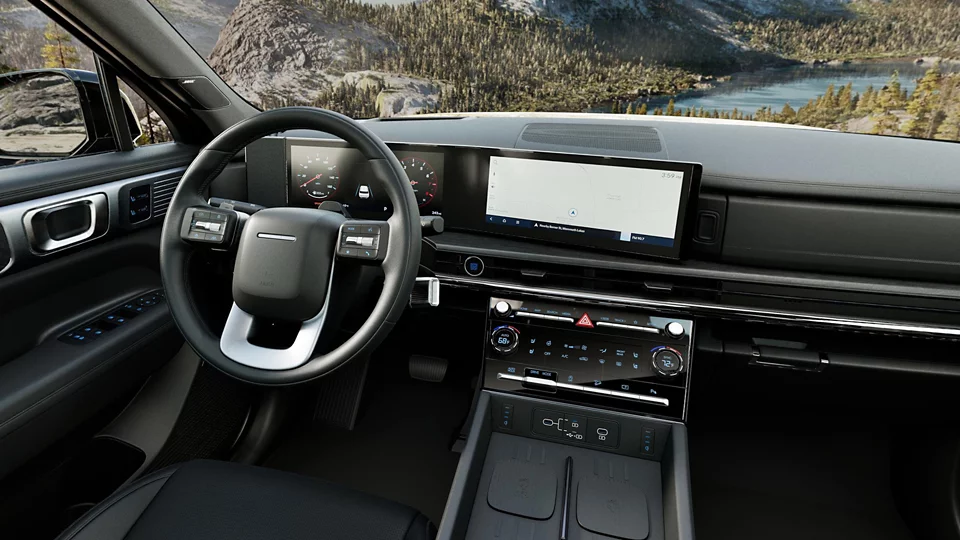 360 Interior Image of the 2027 SANTA FE Calligraphy in Black