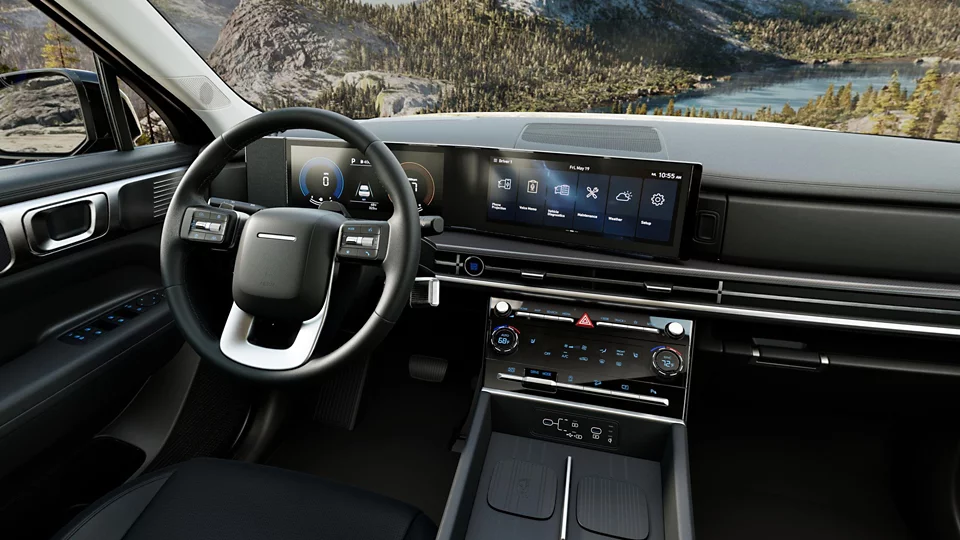360 Interior Image of the 2027 SANTA FE SEL in Black