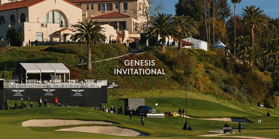 View of the golf course at Genesis Invitational