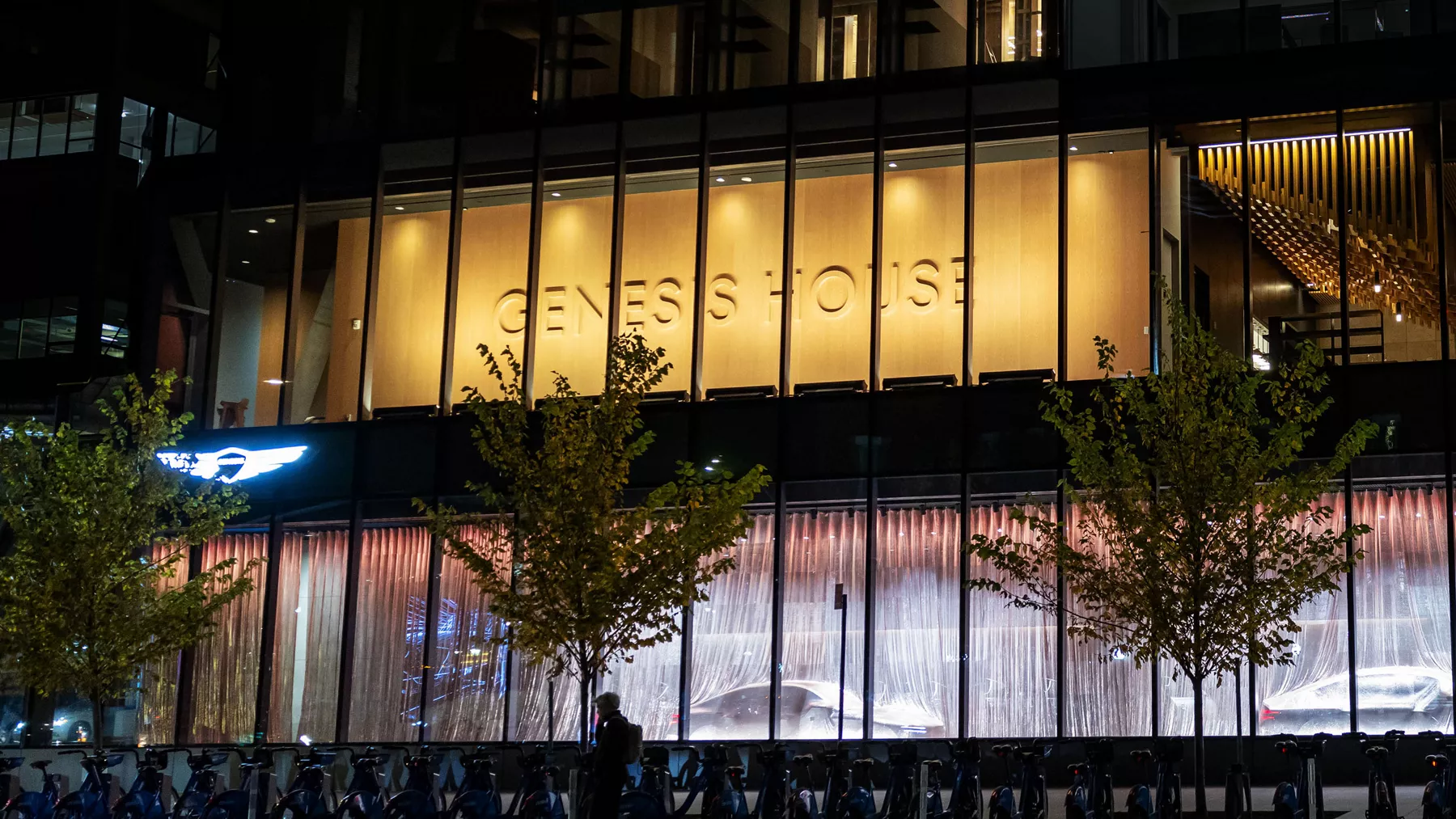 Genesis House outside logo and exterior of the building.