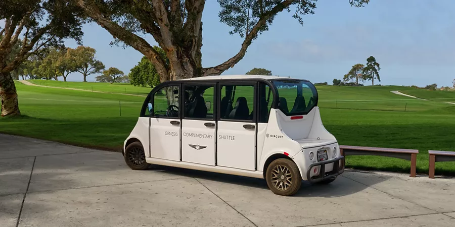 Genesis Complimentary Shuttle at Torrey Pines golf course during 2025 Genesis Invitational