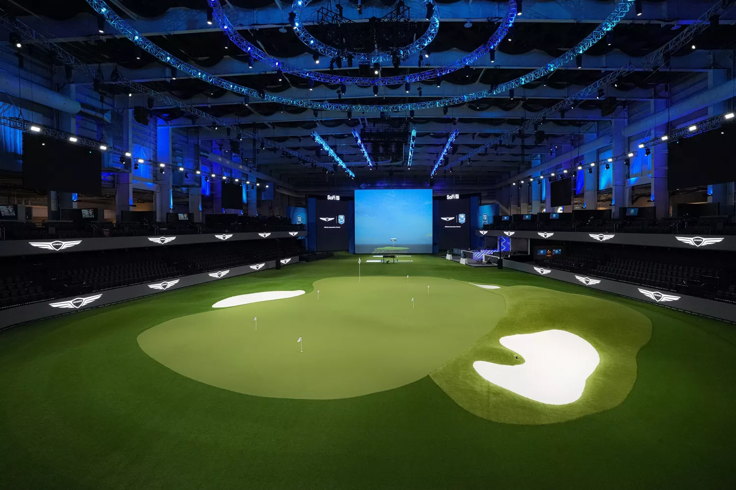 TGL golf course at the SOFI Center in Palm Beach Gardens, Florida